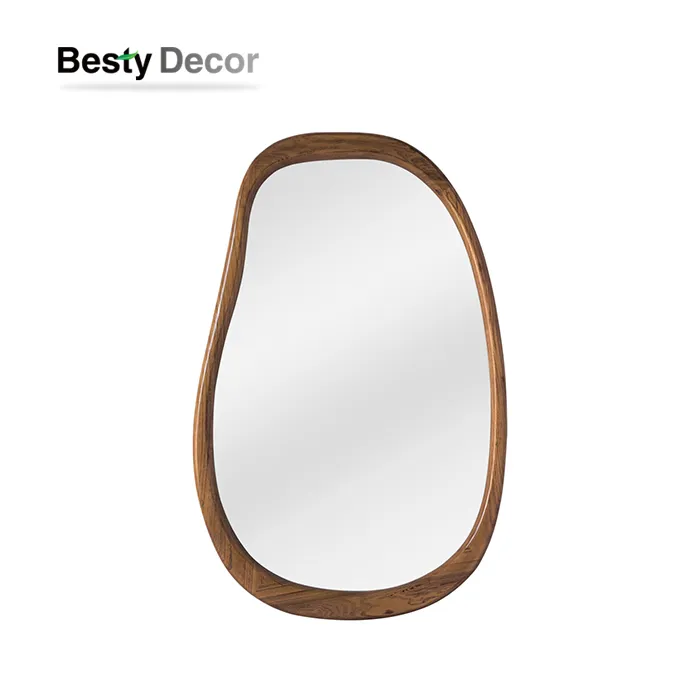 Szabálytalan tömörfa keretes tükör